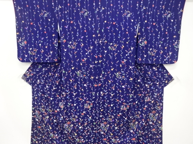 JAPANESE KIMONO / TSUKESAGE KOMON / UNUSED / BRANCH FLOWER